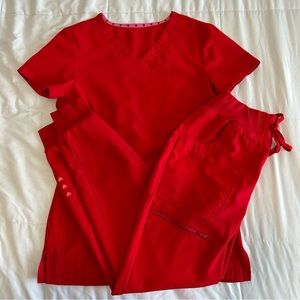 Heart soul scrub top and jogger set